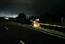 ग्वालियर–गुना हाइवे पर प्रोपेन टैंकर पलटा, गैस रिसाव से हाईवे बंद — 30 किमी तक जाम