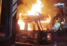 एमपी नगर में खड़े ट्रक में लगी भीषण आग, लपटें 10 फीट तक उठीं — एक ओर का रास्ता डायवर्ट