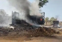 सीहोर: बुधनी में नेशनल हाईवे पर चलती ट्रैक्टर-ट्रॉली बनी आग का गोला, मची अफरा-तफरी