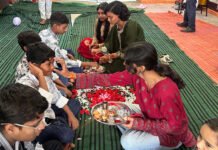 पीएम श्री स्कूल जवाहर नवोदय विद्यालय शमशाबाद में हर्षोल्लास से मनाया गया रक्षाबंधन पर्व
