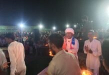 बरखेड़ा हसन में गणेश महाआरती, भजनों के साथ उमड़ा श्रद्धालुओं का सैलाब