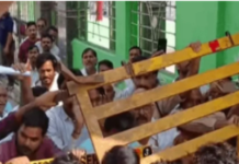 बुधनी में हनुमान मंदिर के शिखर पर गिरी आसमानी बिजली, बड़ा हिस्सा टूटा; आरती की तैयारी कर रहे लोग बाल-बाल बचे