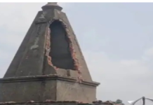 बुधनी में हनुमान मंदिर के शिखर पर गिरी आसमानी बिजली, बड़ा हिस्सा टूटा; आरती की तैयारी कर रहे लोग बाल-बाल बचे