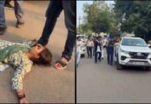 ग्वालियर हादसे के घायलों से मिलने पहुंचे CM मोहन यादव के काफिले के सामने सड़क पर लेटी महिला, मचा हंगामा