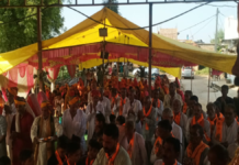 सुल्तानपुरा में श्रीमद्भागवत कथा के पांचवें दिन गोवर्धन पूजा का प्रसंग, भजनों पर झूमे श्रद्धालु